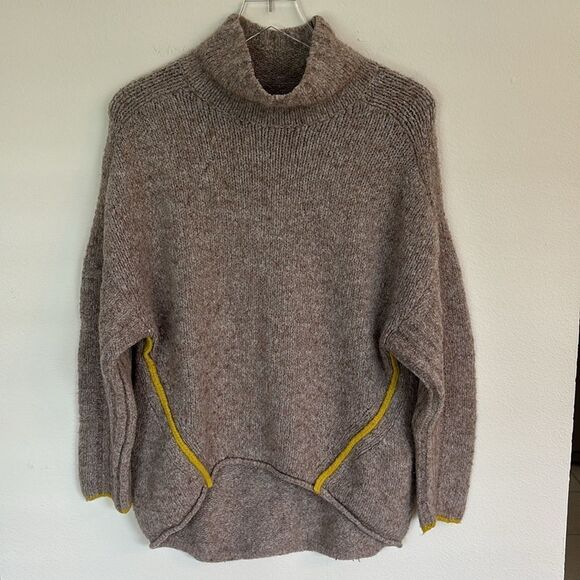 Anthropologie Moth Paloma Oversized Wool Blend Mock Neck Sweater Size XS - Picture 4 of 12